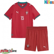 Camiseta Portugal Joao Neves #15 Primera Equipación para niños Mundial 2026 manga corta (+ pantalones cortos)